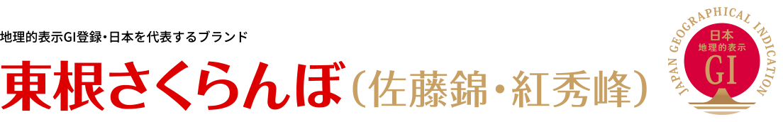 地理的表示GI登録・日本を代表するブランド。東根さくらんぼ(佐藤錦・紅秀峰)